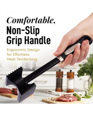 Metal Meat Tenderizer Hammer with Comfort-Grip Handle