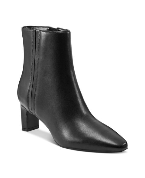 Женские ботинки Rockport Marisa Total Motion Block Heel Booties, цвет: Чёрный кожаный
