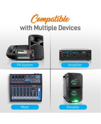 Bluetooth Wireless PA Microphone System, UHF, Includes (4) Handheld Mics, Public Address Mic with Talk-Over