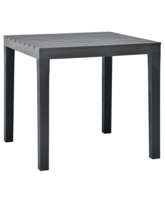 Garden Table Anthracite Plastic 30.7x30.7x28.3 in Garden Table