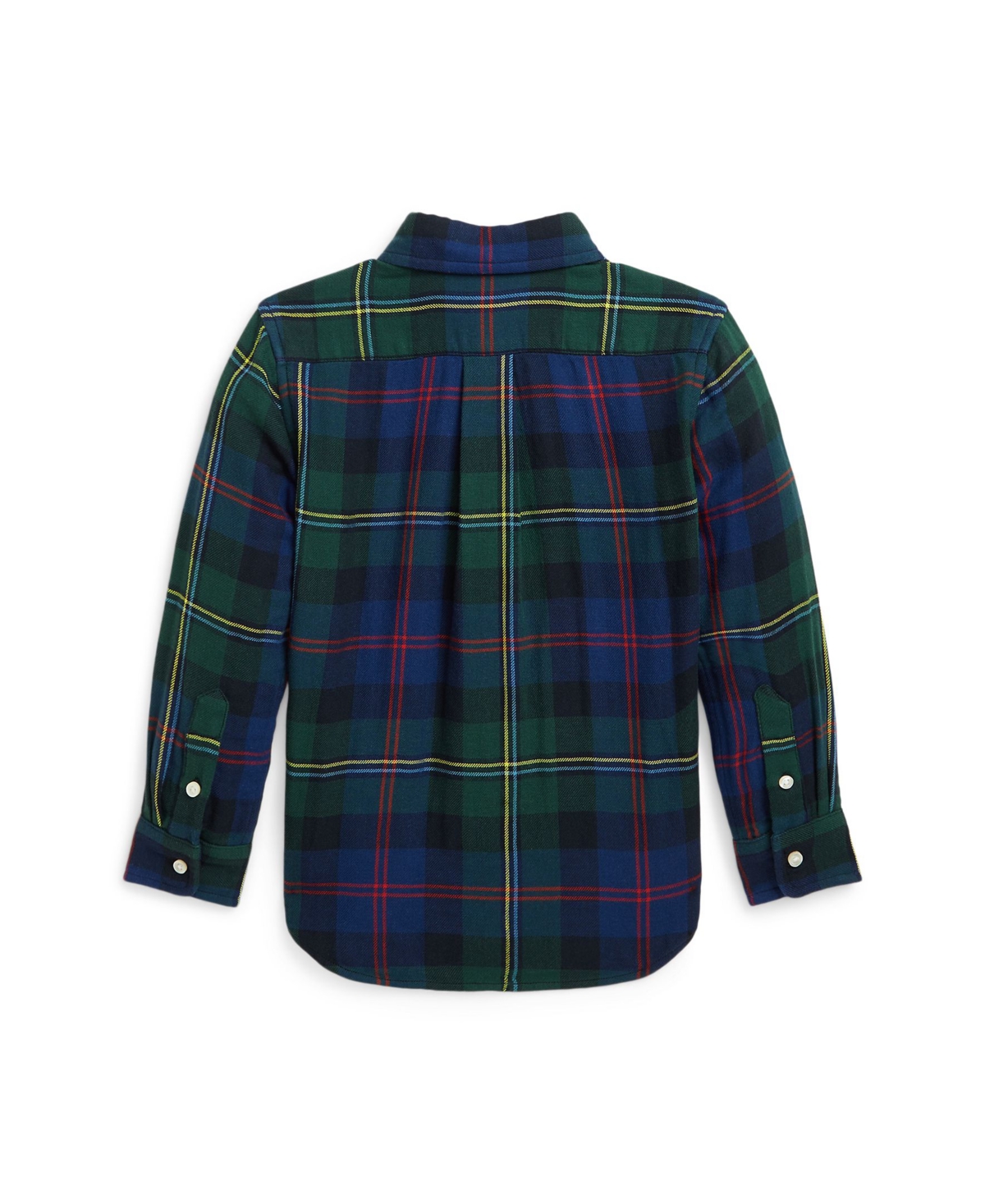 Polo Ralph Lauren Little and Toddler Boys Buffalo Check Double-Faced Cotton Shirt -Blue Multi