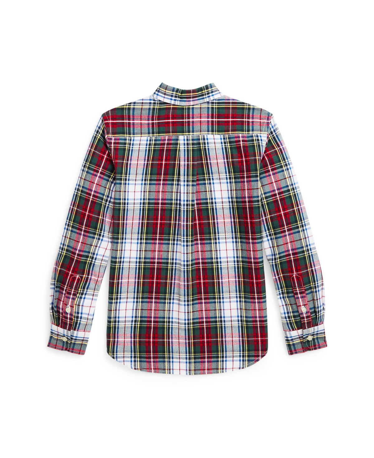 Polo Ralph Lauren Big Boys Plaid Brushed Cotton Oxford Shirt -Red Multi