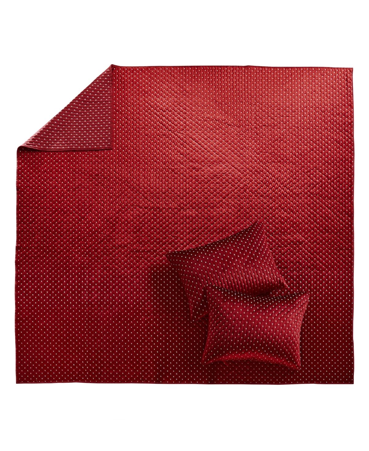 LEVTEX CROSS STITCH STITCHING 3-PC. QUILT SET, KING/CALIFORNIA KING 