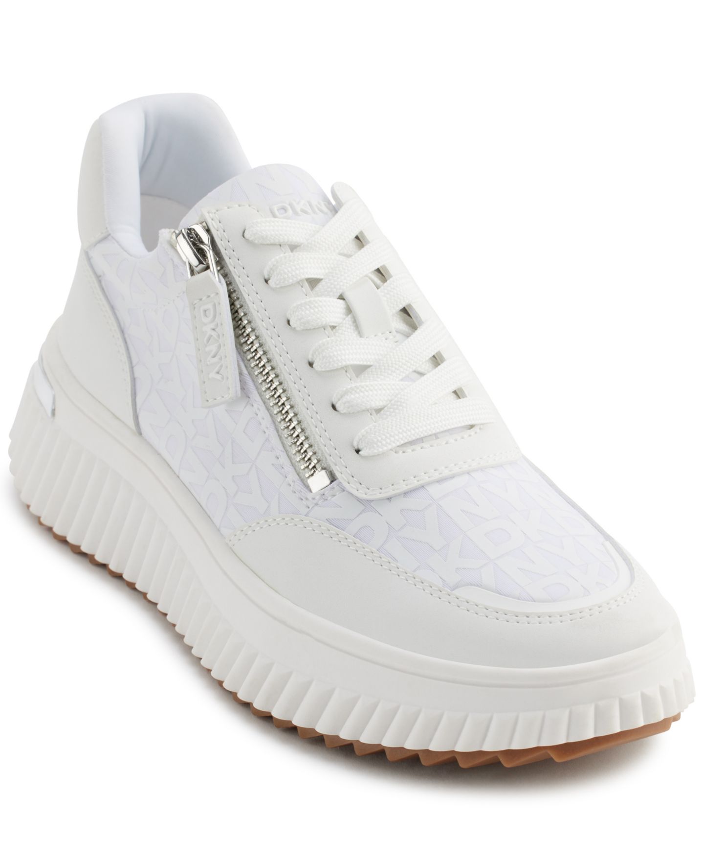 Женские кроссовки DKNY Lissa Logo Platform, цвет: Яркий белый — фото 1