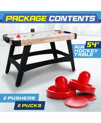 54" Air Hockey Table with Digital LED Scoreboard, 12V Fan Motor, and Pucks