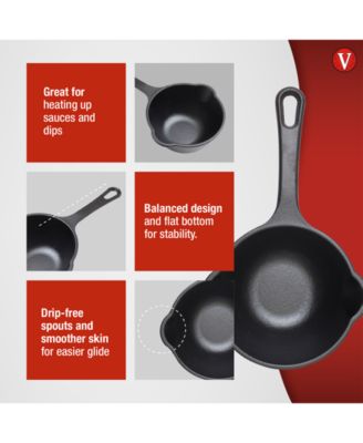 Cast Iron Sauce Pan. 0.45qt Sauce Pot Seasoned