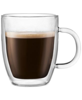 Bistro 10-Oz. Double-Wall Glass Mug, Set of 6