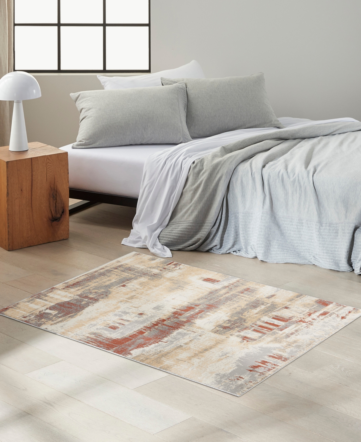 Calvin Klein Ck005 Enchanting Ech02 3'2"x5' Area Rug In Gray,rust