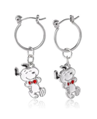 Snoopy Enamel 6 Piece Earring Set, Studs and Hoops