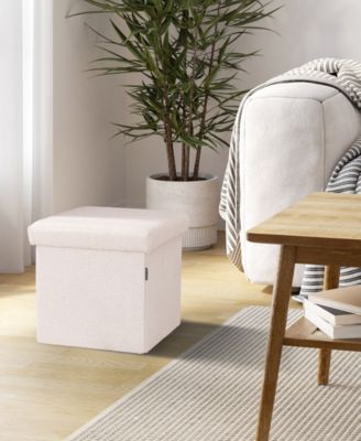 Channel Tufted Storage Ottoman