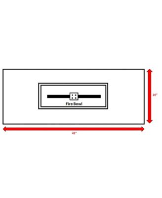 16 H x 42 W Steel Outdoor Fire Pit Table with Lid