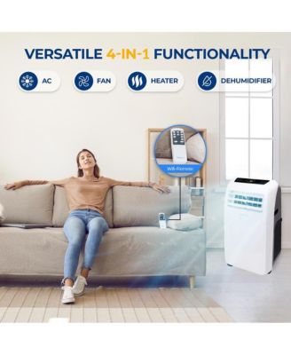 Portable Air Conditioner & Heater, 10,000 BTU Cooling, 9,000 BTU Heating, Built-in Dehumidifier & Fan