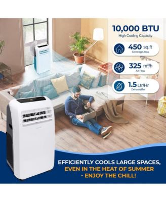 Portable Air Conditioner & Heater, 10,000 BTU Cooling, 9,000 BTU Heating, Built-in Dehumidifier & Fan
