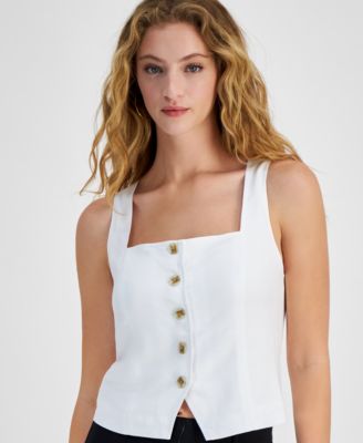 Bar III - Women's Sleeveless Square-Neck Vest