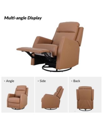 Donat Faux Leather Swivel Recliner
