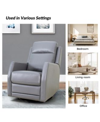 Donat Faux Leather Swivel Recliner