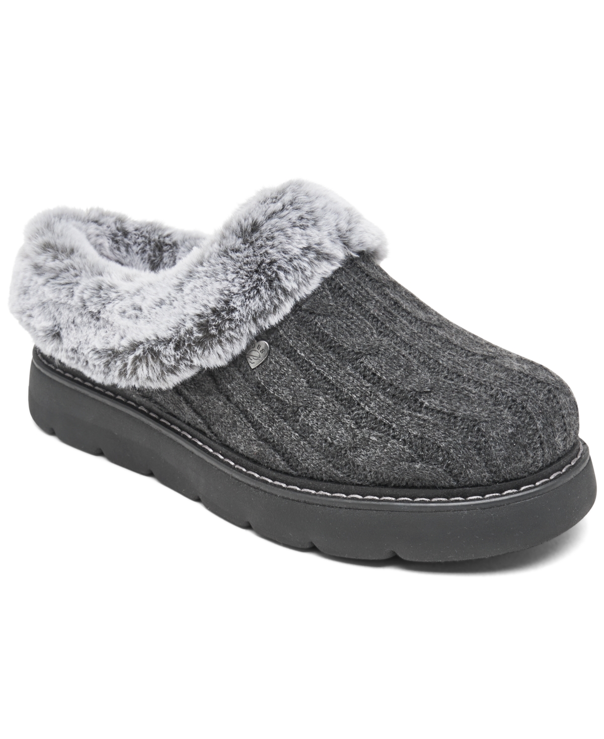Women's Bobs Keepsakes Lite - Warm Greetings Comfort Clog Slippers from Finish Line - Charcoal