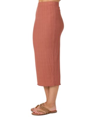 Juniors' Brennan Pull-On Knit Midi Skirt 