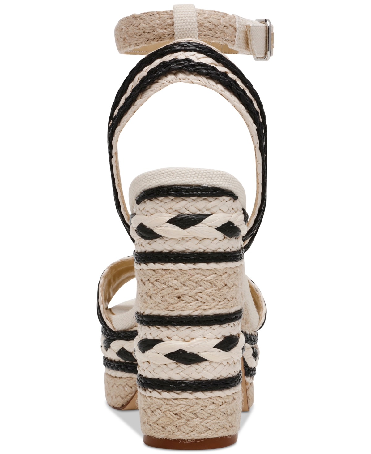 Steve Madden Women's Luccie Platform Raffia Dress Sandals In Black Multi Jute