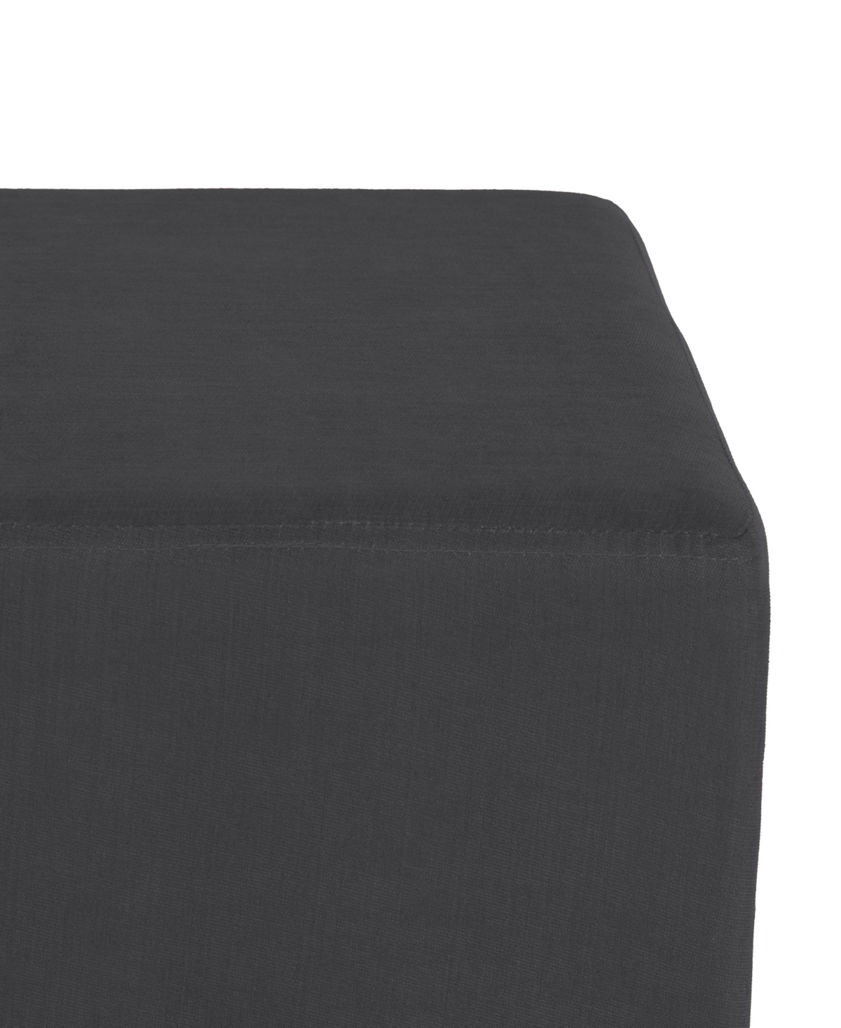 Seville Classics The Vineyard Collection Cork Storage Ottoman In Steel Grey