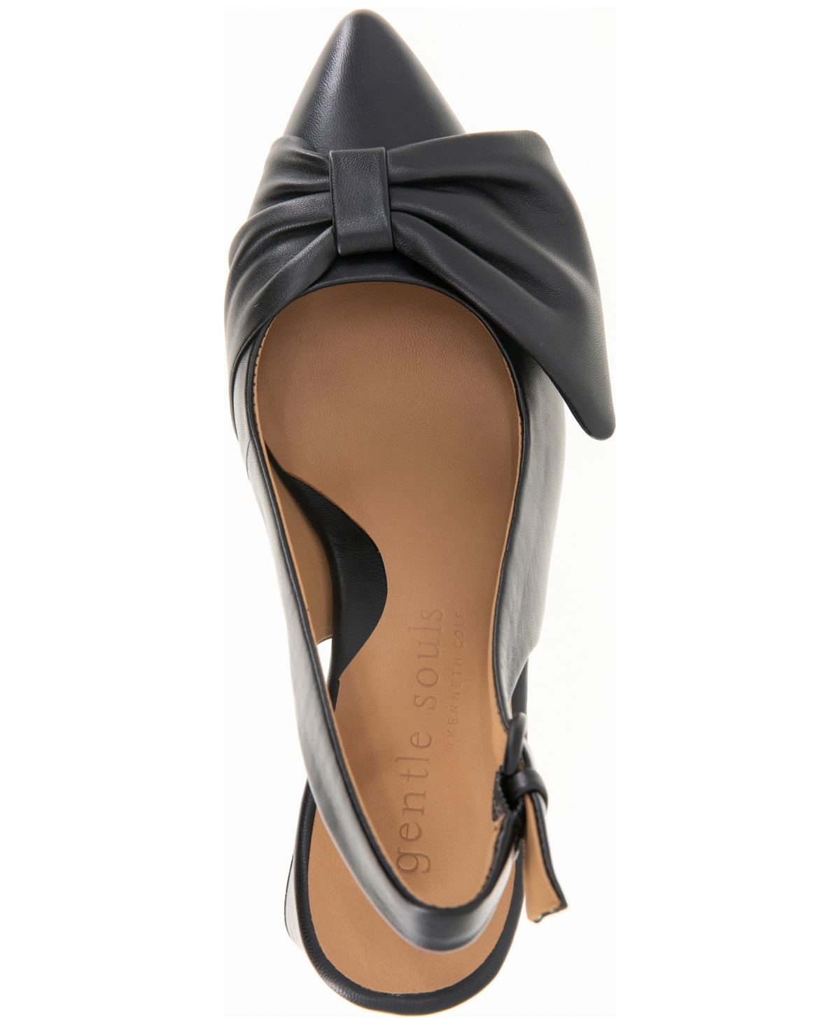 Gentle Souls Women's Diana Pointed-toe Slingback Pumps In Black Leather