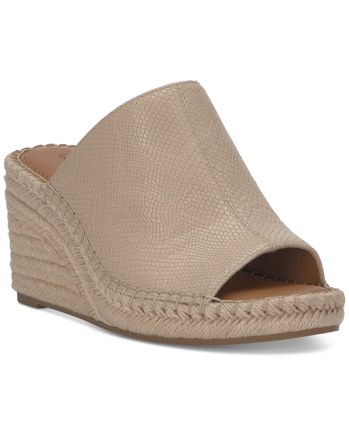 Shop Lucky Brand Women's Cabriah Platform Wedge Sandals In Smoke Grey Snake