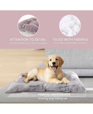 Dream Black Label Leopard Print Crown Dog Bed - Washable Round Cat Bed, Elegant Royal Design Indoor Cuddler Pet Beds for Puppy and Kitten