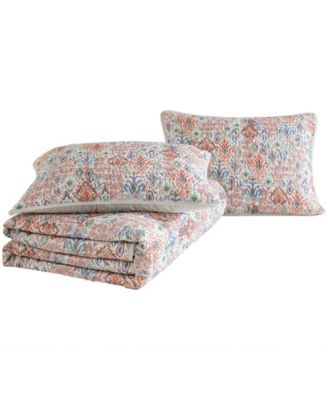 Ikat Tropics Reversible 3-Pc. Quilt Set, King