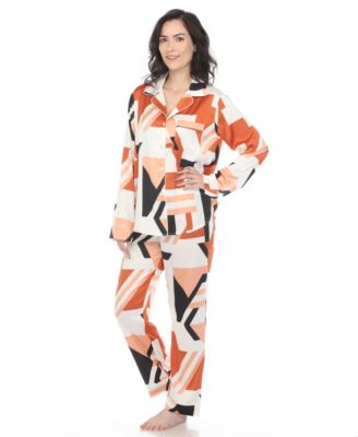 Women's Printed Satin Pajama Set