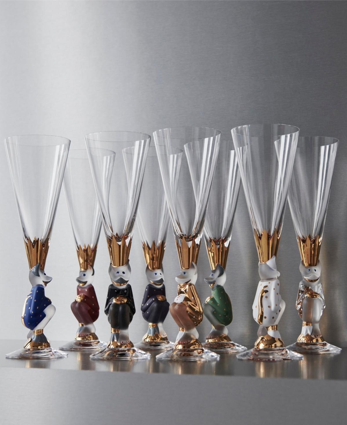 Orrefors Sparkling Devil Champagne Glass In Red