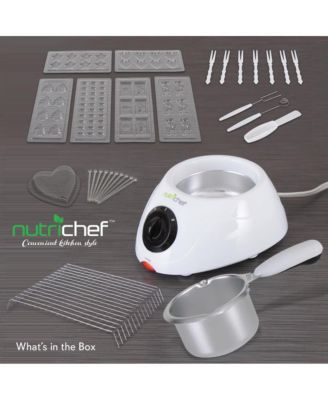 Electric Chocolate Melting Pot Fondue Set, 0.55 lbs Capacity