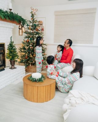 Girls Holiday Family Pajamas Neutral Two Piece Pajamas