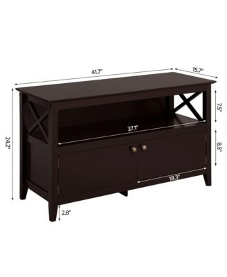 Improved Quality TV Stand with 2 Storage Doors