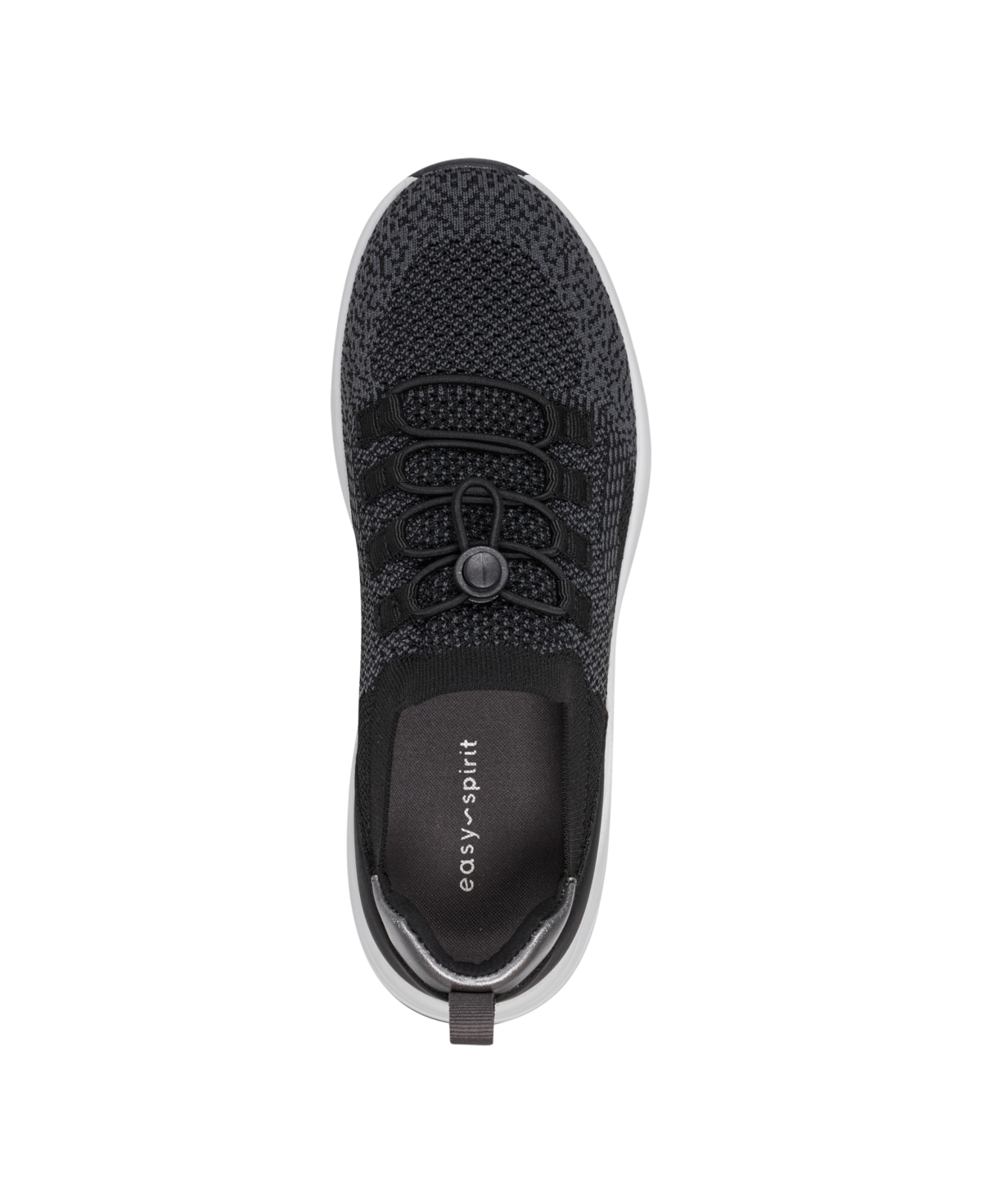 Shop Easy Spirit Women's X Denise Austin Astrid Knit Slip-on Sneaker In Black,gray Multi