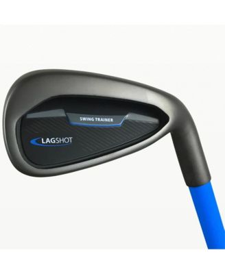 7 Iron Golf Club Swing Trainer Stick for Right Handed Men, Black/Blue