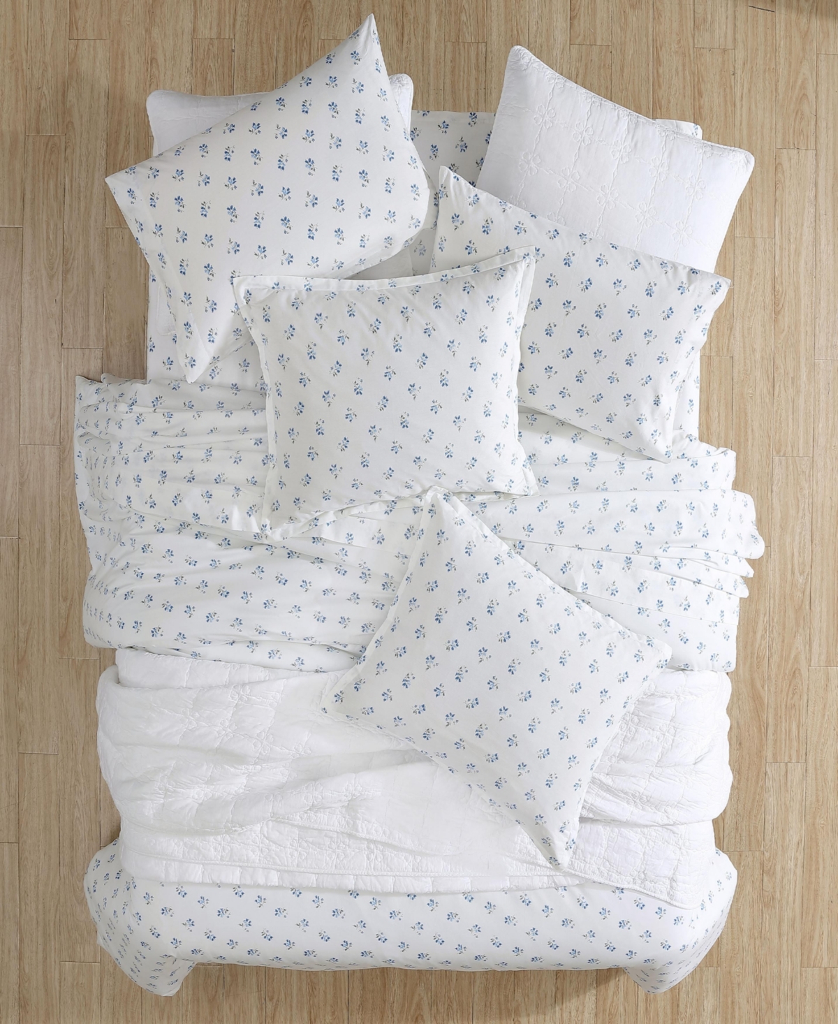 Stone Cottage Sketchy Ditsy Cotton Blue 3 Piece Duvet Cover Set-Full/Queen