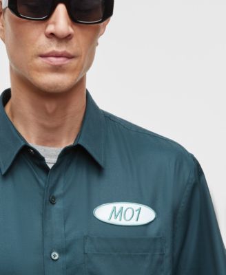 Men's Short-Sleeve Button-Front Patch Pocket Shirt, Exclusively at Macy's