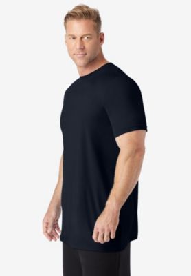 Big & Tall No Sweat Longer-Length Short Sleeve Crewneck Tee