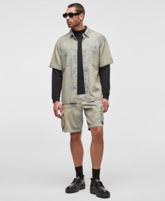 Mens Morell Denim Shirt Cargo Shorts Exclusively At Macys