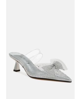Freja Embellished Bow Kitten Heels