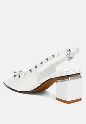 Womens Hiral Stud Embellished Slingback Sandals