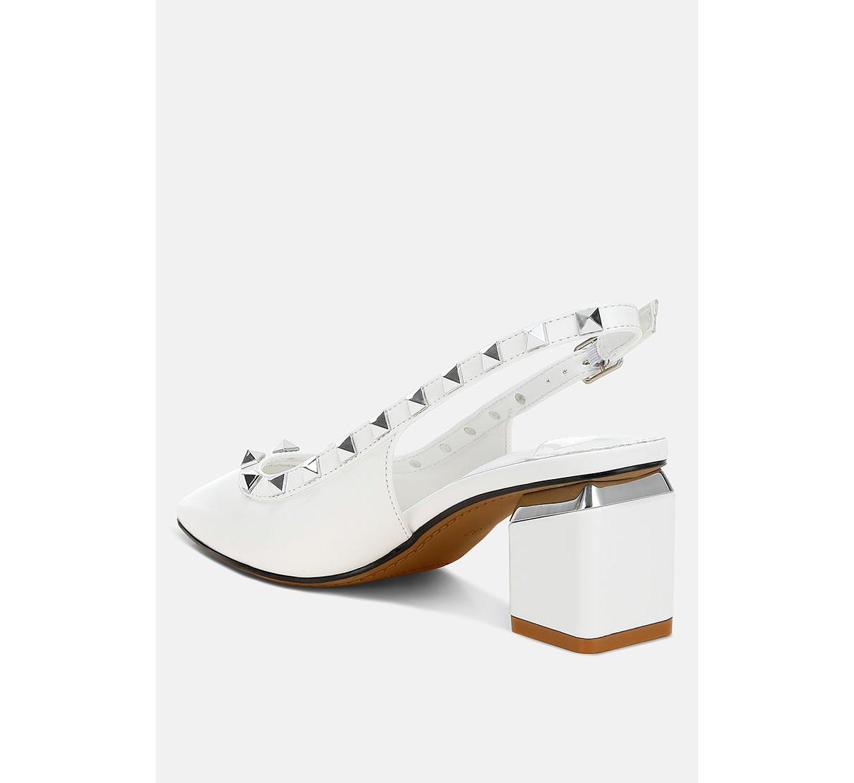 London Rag Hiral Stud Embellished Slingback Sandals