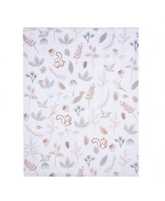 Treetop Fox Woodland/Forest Minky/Faux Shearling Fleece Baby Blanket