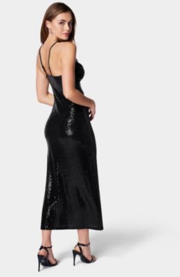 Women's Spaghetti Gown Long Slim Dress