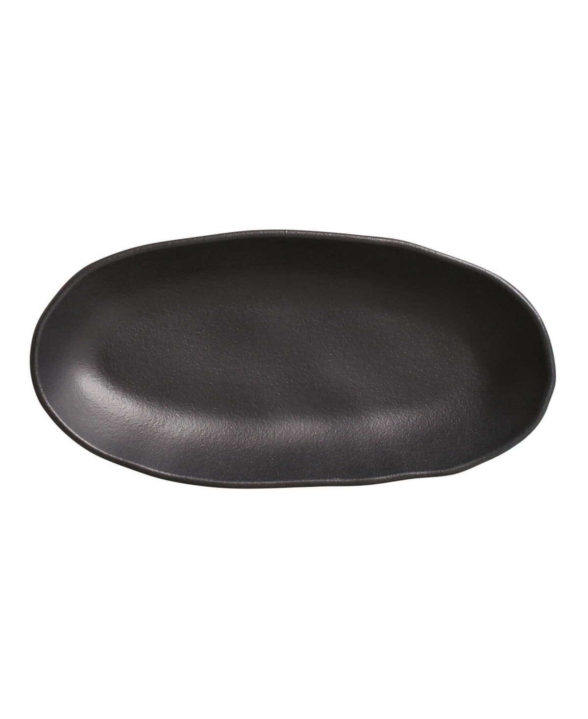 Porto Brasil Stoneware Large Deep Oval Platters, Set Of 4 In Matte Black