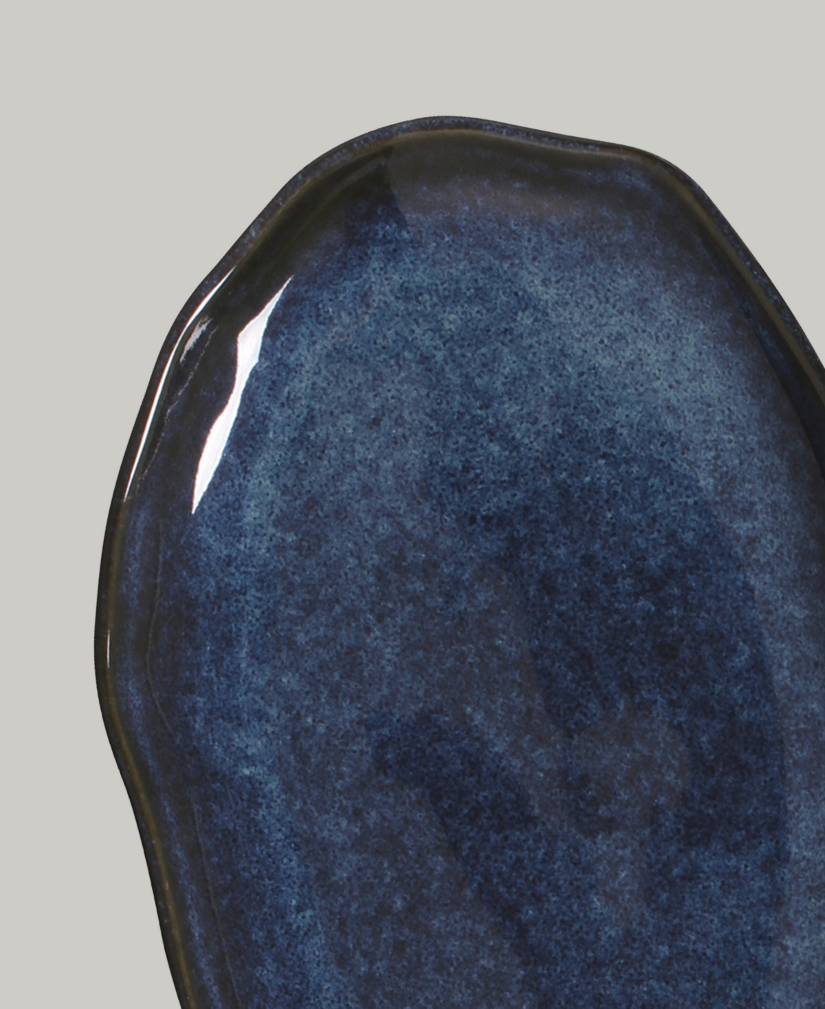 Porto Brasil Medium Shallow 11" Oval Platters, Set Of 4 In Denim
