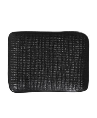 7" Stoneware Rectangular Juta Platters, Set of 4