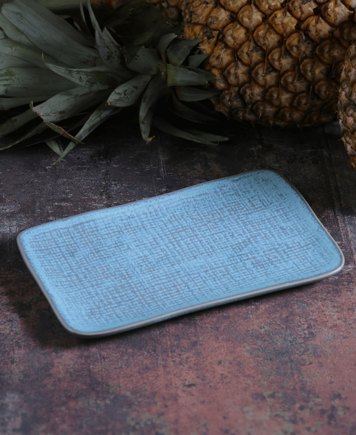 PORTO BRASIL 10.63" STONEWARE MEDIUM RECTANGULAR JUTA PLATTERS, SET OF 4 