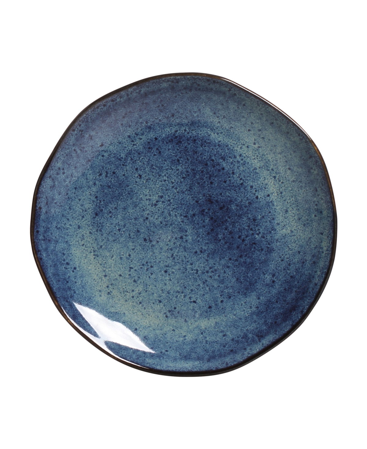 Shop Porto Brasil Stoneware Dessert Plates, Set Of 6 In Denim