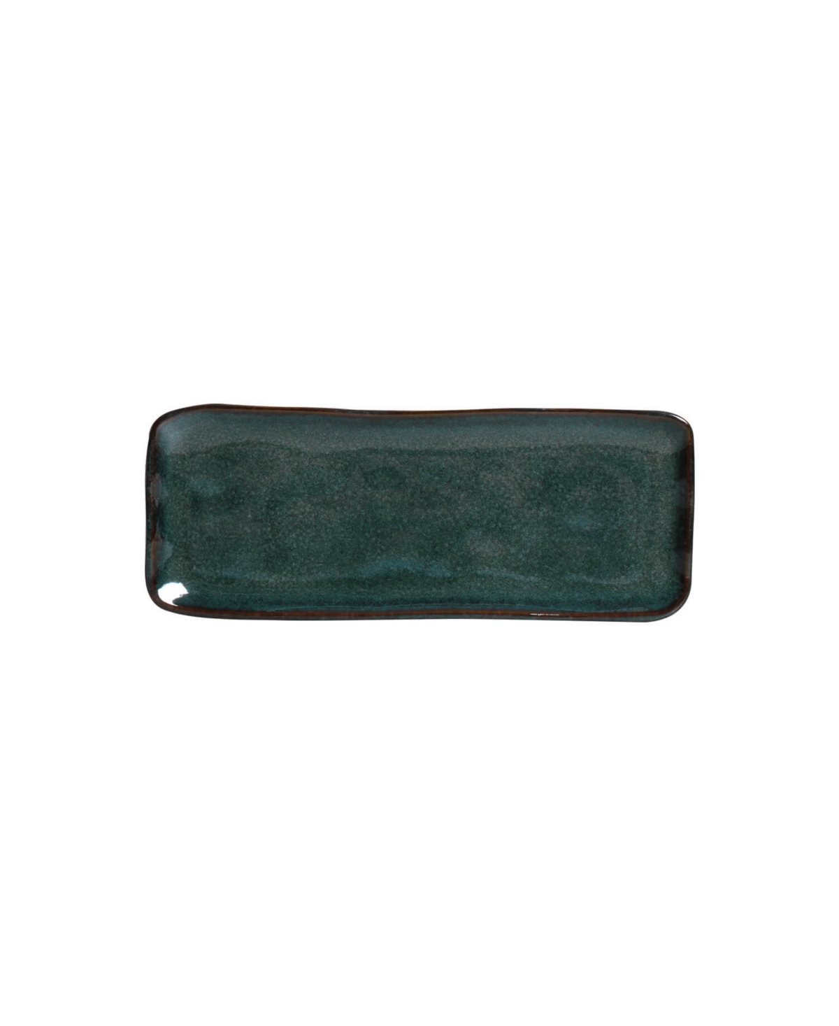 Porto Brasil 8.6" Stoneware Rectangular Platters, Set Of 4 In Oceano